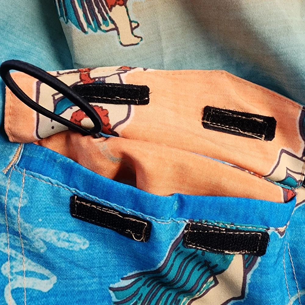 HANG TEN HAWAII BOARD SHORTS Hawaiian Print Swim Mens 34‎
